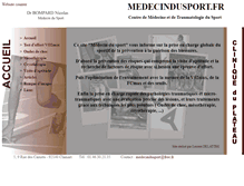 Tablet Screenshot of medecindusport.fr